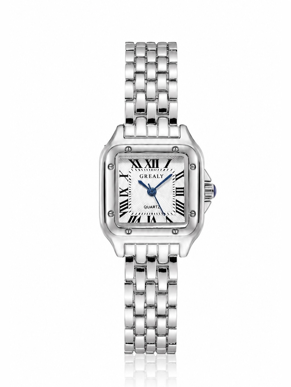 Silver Women's Square Bracelet Watch